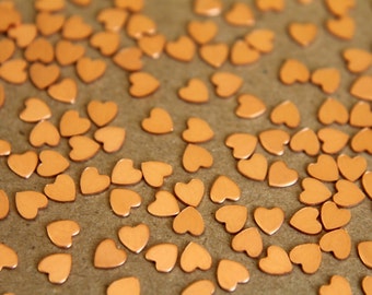 24 pc. Tiniest Raw Copper Heart: 4mm by 4mm - made in USA * Also available in 96 piece *| RB-280