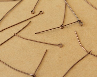 100 pc. Antique Copper Eyepins, 40mm, 21 gauge | FI-625