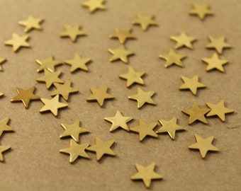 30-tlg. Kleine Messingsterne: 10 mm x 10 mm - made in USA | RB-006