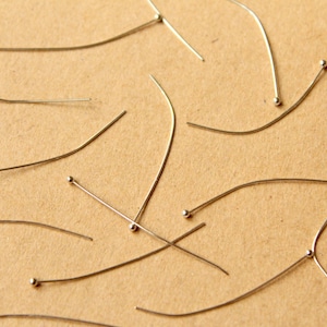 100 pc. Silver Plated Ball End Headpins, 24 gauge | FI-296