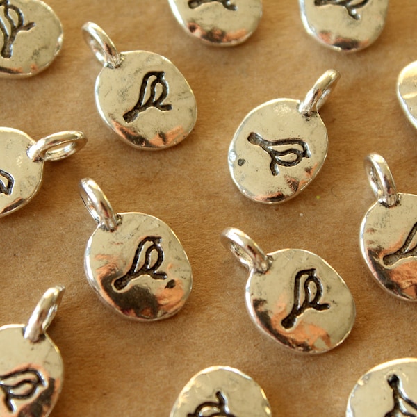 10 pc. Silver Stamped Bird Charms, 19mm by 11.5mm | MIS-386