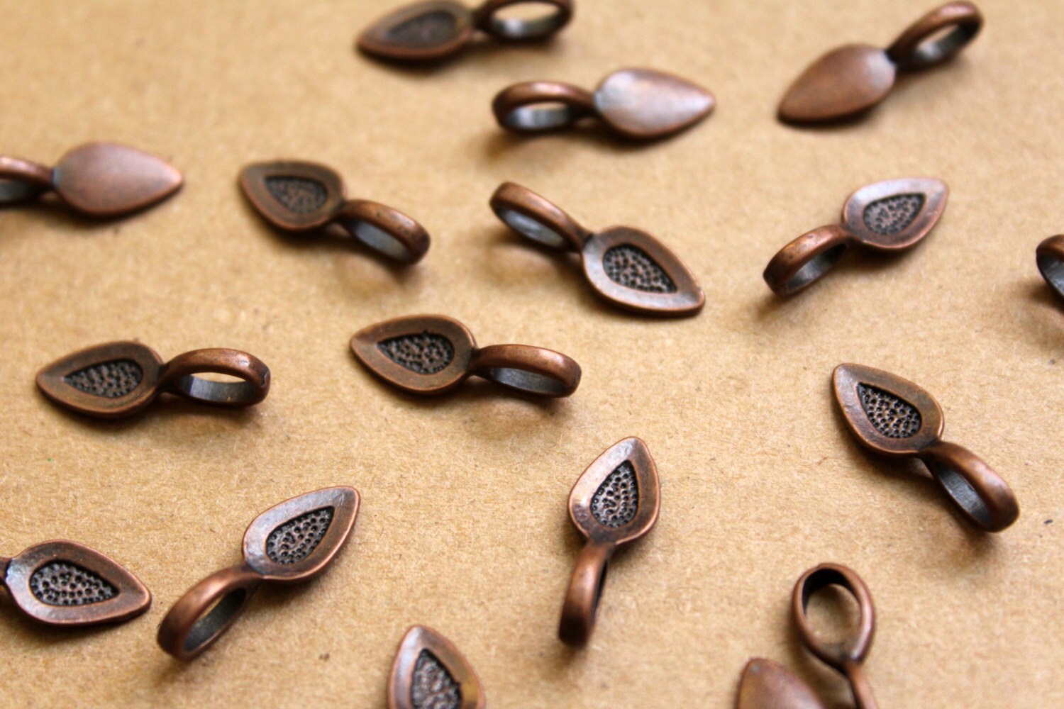 25 pc. Antique Copper GlueOn Bails 21mm by 8mm FI272 Etsy