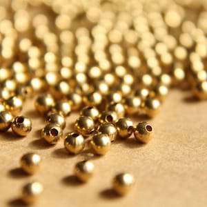 100 pc. 3mm Raw Brass Spacer Beads | FI-153