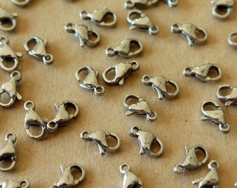 20 pc. Stainless Steel Lobster Clasps, 9mm x 6mm | FI-158*