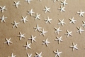 14 pc. Tiny Silver Plated Brass Starfish: 9mm by 8.5mm - made in USA | SI-132