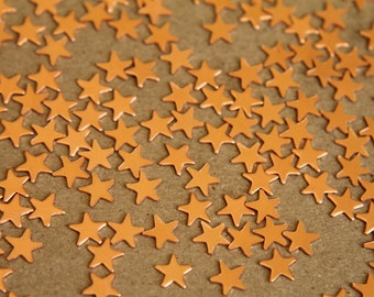 24 pc. Tiny Raw  Copper Stars: 7mm by 7mm - made in USA | RB-285