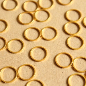 100 pc. Gold Plated Circle Links: 12mm diameter | FI-384