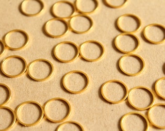 100 pc. Gold Plated Circle Links: 12mm diameter | FI-384