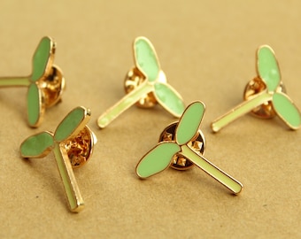 1 pc. Seedling Sprout Brooch Pin, 23mm x 24mm Plant Growth Garden Gardening Plant Lady  | MIS-055*