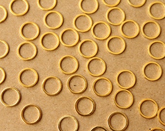 100 pc. Gold Plated Circle Links: 8mm diameter | FI-294