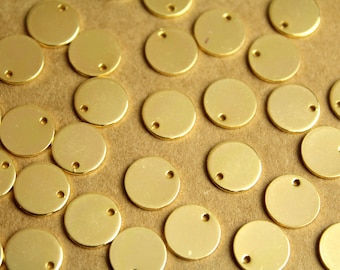 10 pc. Small Gold Plated Stamping Blanks: 10mm in diameter | FI-376*