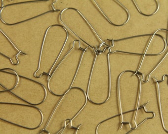 50 pc. Stainless Steel Kidney Earwires 33mm | FI-110