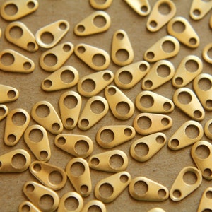 24 pc. Raw Brass Chain Tabs: 7mm by 4mm made in USA RB-143 image 3