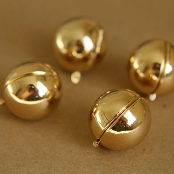 1 pc. Gold Ball Lockets | LOC-022