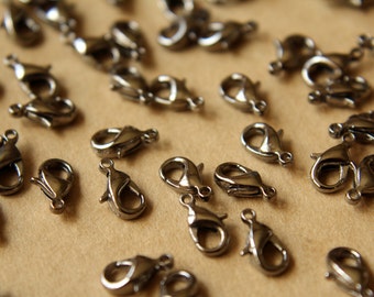 30 pc. Gunmetal Lobster Clasps, 5mm x 10mm | FI-245