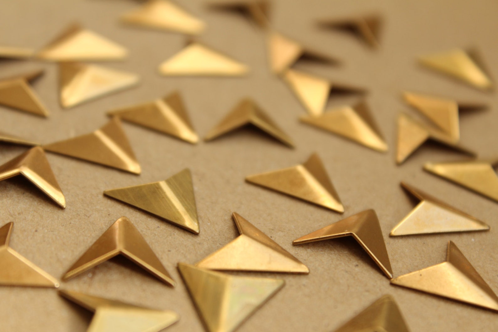 6 Pc. Medium Raw Brass Bent Arrow Tip: 14mm by 14mm Made in - Etsy