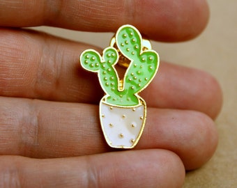 1 pc. Cactus Brooch Pin, 32mm x 20mm Plant Cacti Succulent Plant Lady  | MIS-246*