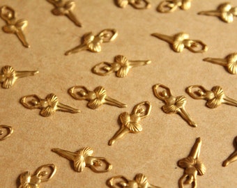 16 pc. Raw Brass Ballet Dancer / Ballerina Stampings : 16mm by 7mm - made in USA | RB-1097