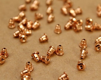 100 pc. Rose Gold Plated Bullet Earnuts | FI-319