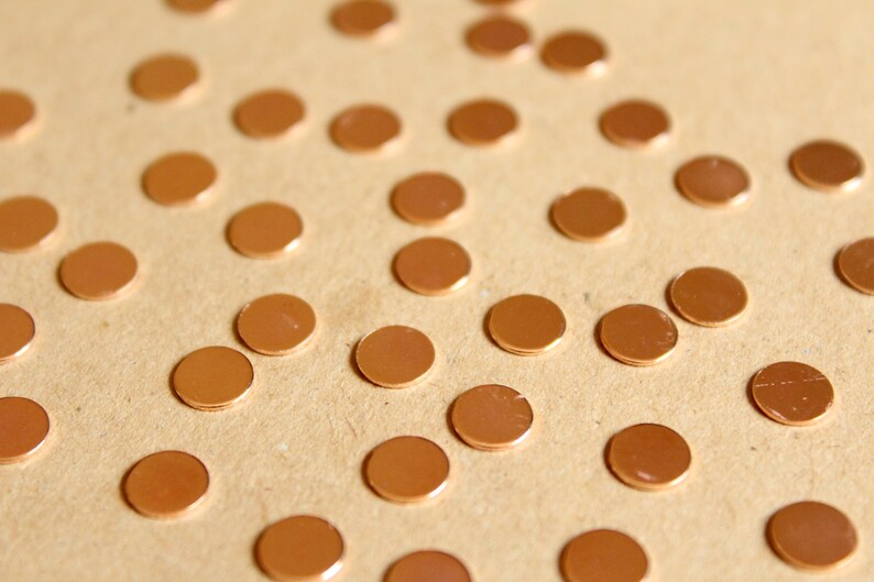 24 Pc. Small Rose Gold Plated Brass Circles 7mm Diameter Etsy