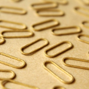 100 pc. Raw Brass Stretched Oval Links: 19mm by 7mm FI-199 image 2