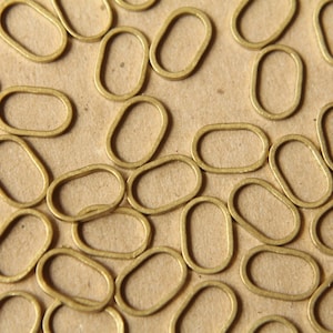 100 pc. Raw Brass Oval Links: 10mm by 6.5mm | FI-183