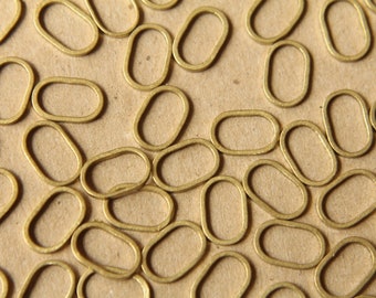 100 pc. Raw Brass Oval Links: 10mm by 6.5mm | FI-183