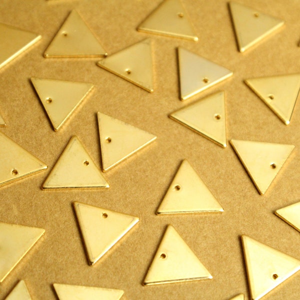 8 pc. 18K Gold Plated Triangle Charms, 12mm by 14mm | FI-575