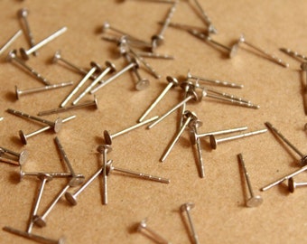 100 pc. Stainless Steel Earring Posts, 3mm pad | FI-259