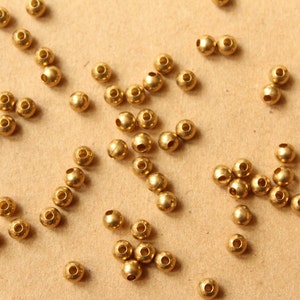 150 pc. 4mm Raw Brass Spacer Beads | FI-293