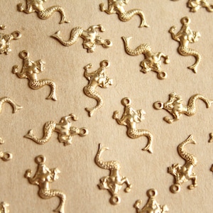 16 pingentes de sereia em latão bruto: 15 mm x 8 mm - fabricados nos EUA | RB-1177