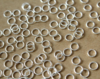 50 pc. 5mm Bright Sterling Silver Plated Open Jumprings, 20 gauge | FI-161*