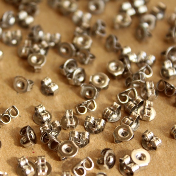 100 pc. Stainless Steel Earnuts | FI-237