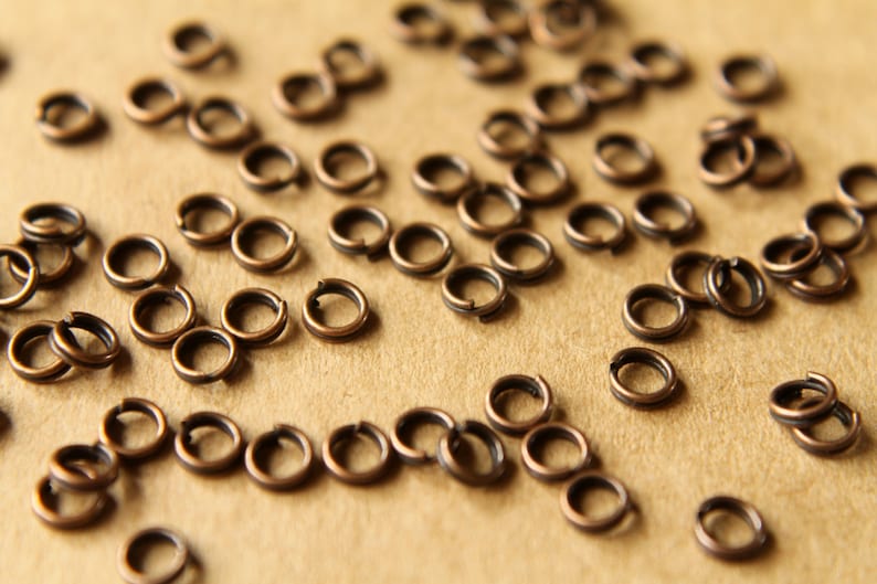 200 Pc. 4mm Antique Copper Split Rings 22 Gauge FI141 Etsy