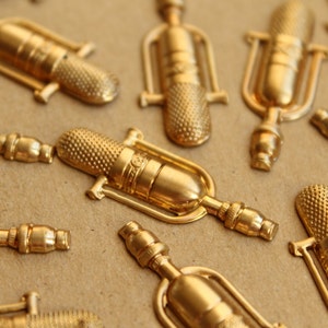 6 pc. Raw Brass Studio Microphones: 36mm by 14.5mm - made in USA | RB-672