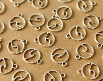 25 Pc. Antique Silver Wave Charms, 14.5mm X 12mm MIS-438 - Etsy