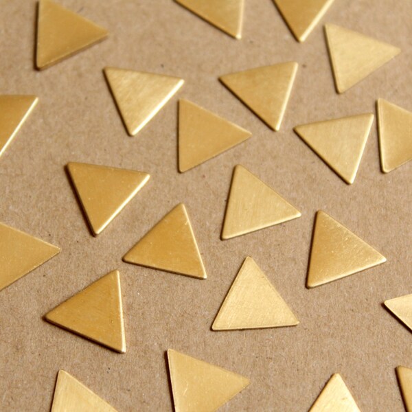 20 pc. Raw Brass Triangle Stampings: 13mm by 11mm - Made in USA | RB-919