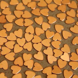 24 pc. Tiny Raw Copper Heart: 5mm by 6mm made in USA RB-273 image 1