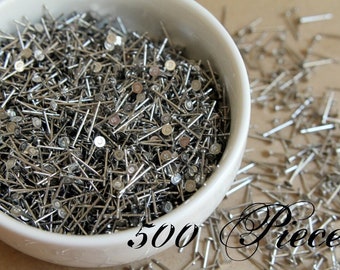 500 pc. Stainless Steel Earring Posts, 3mm pad | FI-068-10