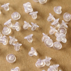 100 pc. Rubber Earnuts, 5mm by 7mm FI-636 image 2