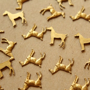2 pc. Raw Brass Tiny Standing Horse Stampings: 14mm by 13mm made in USA RB-581 image 2
