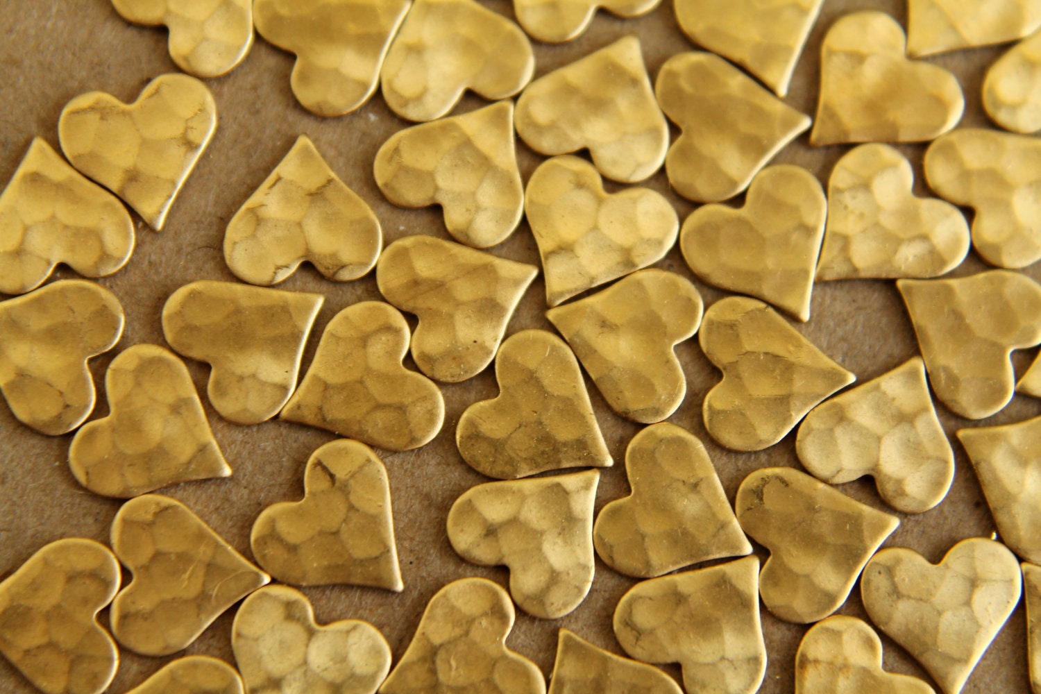 100 Pc. Raw Brass Hammered Heart: 8mm by 8mm Made in USA - Etsy