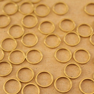 100 pc. Gold Plated Circle Links: 10mm diameter | FI-522