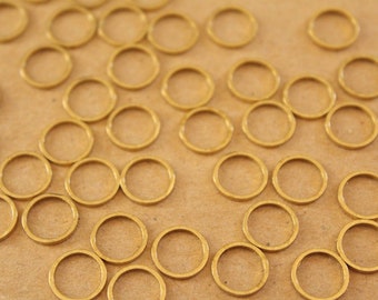 100 pc. Gold Plated Circle Links: 10mm diameter | FI-522