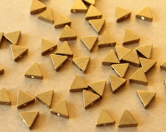 25 pc. Raw Brass Triangle Beads, 8mm by 7mm | FI-207*