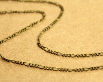 50 ft. Antique Brass Plated Iron Mother Son Chain, 6mm by 2.8mm by 0.6mm and 3.1mm by 2.2mm | CH-008-50ft