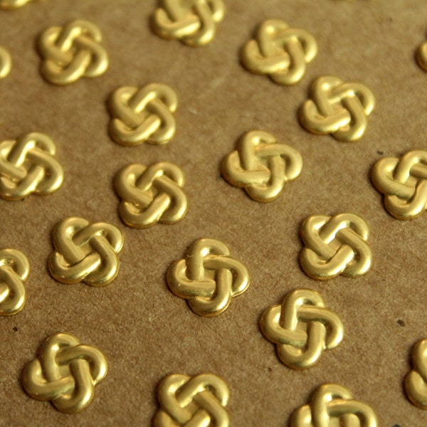24 pc. Raw Brass Celtic Knot Stampings: 9mm by 8.5mm - made in USA | RB-1200