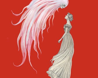 Wandering Ghost- Spooky Art Print - Etsy