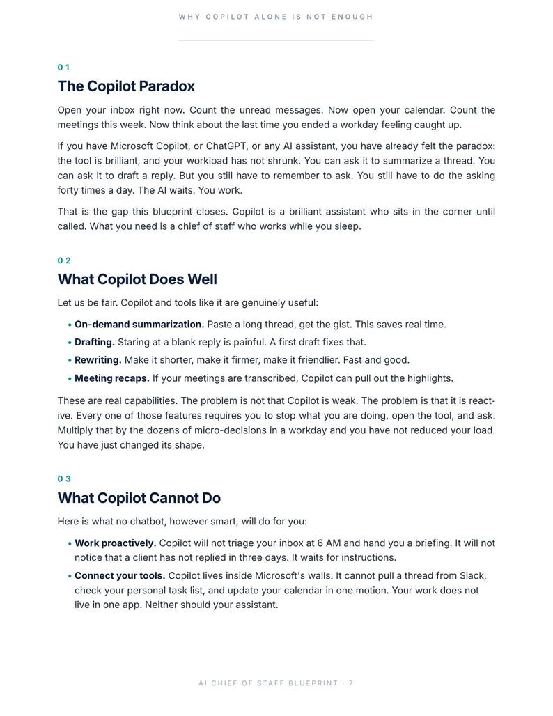 AI Chief of Staff System | Proactive Email, Meeting & Task Workflows | 2026 PDF Guide image 3
