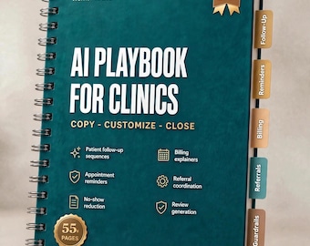 Guía práctica de IA para clínicas / Seguimiento de pacientes, recordatorios de citas, flujos de trabajo de admisión y revisión / Guía en PDF 2026